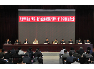 中共国家知识产权局党组召开“两学一做”学习教育动员部署会会议现场